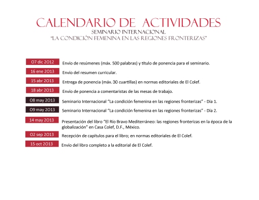 Calendario Seminario
